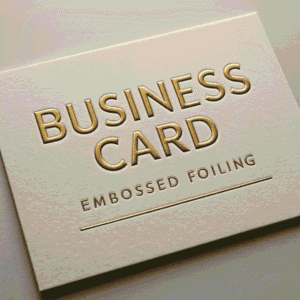 3D Embossed Foiling Business Card